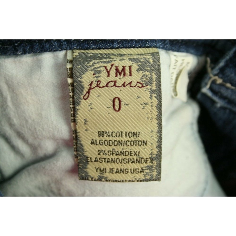 YMI Womens Sz 0 Shorts Medium Wash Cutoff Distressed Frayed Booty Destroyed - Picture 7 of 9